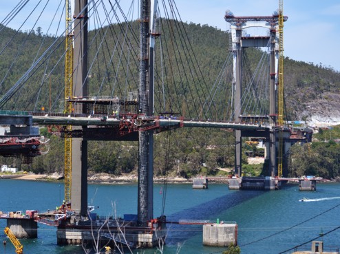 TALLERES MECÁNICOS GALICIA participa activamente en la obra de ampliación del emblemático puente de Rande